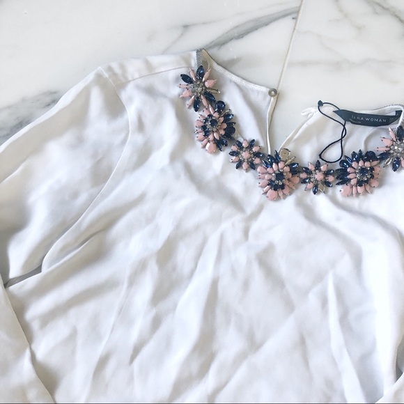 ZARA Beaded Top - Picture 1 of 2